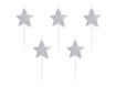 Picture of BIRTHDAY CANDLES STARS SILVER - 5 PACK